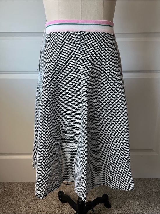 & Other Stories Dresses & Skirts - & Other Stories Black-and-White Mesh A-Line Skirt with Pink Trim